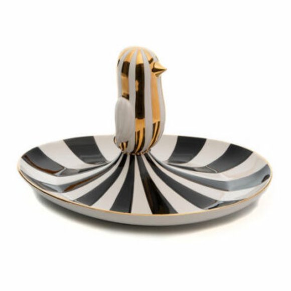 Mackenzie Childs Large Ceramic Mod Chick Candy Dish Approx. 10.25"W. NEW w.Tag - Picture 2 of 2